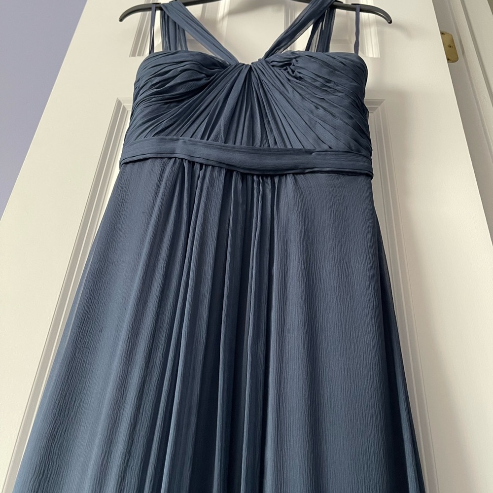 Amsale blue size 4 silk gown